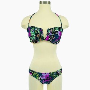 H&M Floral Jungle Leopard Bikini 12/4